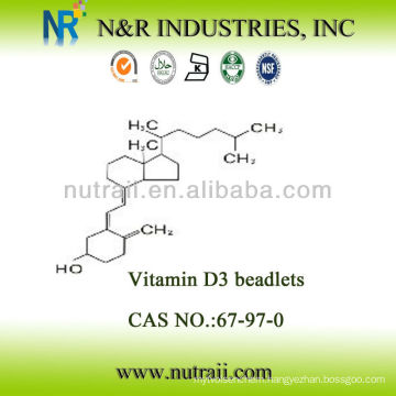 Reliable supplier Vitamin D3 Beadlet 100,000IU/g CAS#67-97-0